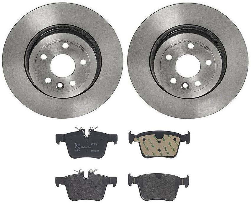 Land Rover Brembo Brakes Kit - Pads and Rotors Rear (317mm) (Low-Met) LR061385 - Brembo 3724480KIT